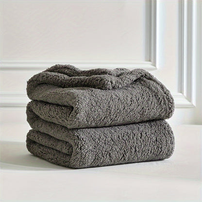 Couverture en polaire Sherpa ultra-douce - Chaude et confortable pour le canapé et le lit, réversible et lavable en machine