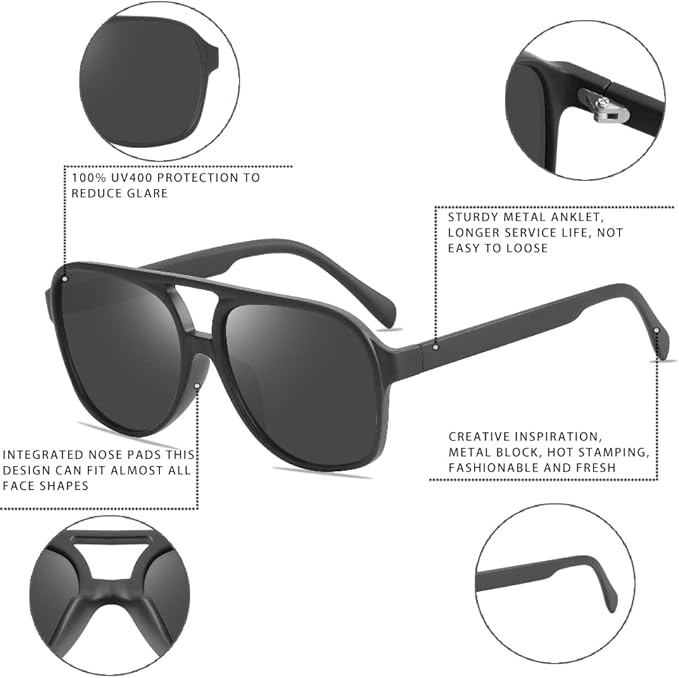 AviatorIndie - Lunettes de soleil rétro pour aventuriers