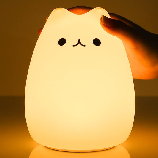 Lampe de nuit élégante pour enfants – Chat rêveur