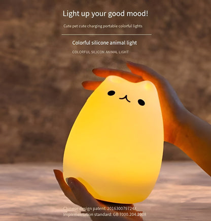 Lampe de nuit élégante pour enfants – Chat rêveur