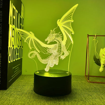 DinoGlow Lampe – Lampe de nuit 3D avec lumière RGB