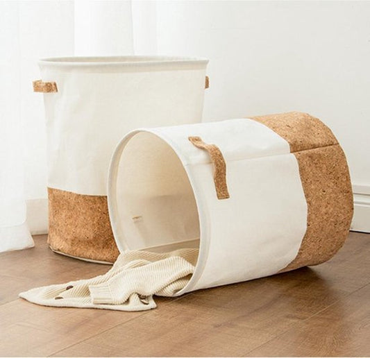 Panier à linge et jouets en coton-lin élégant – EcoNest
