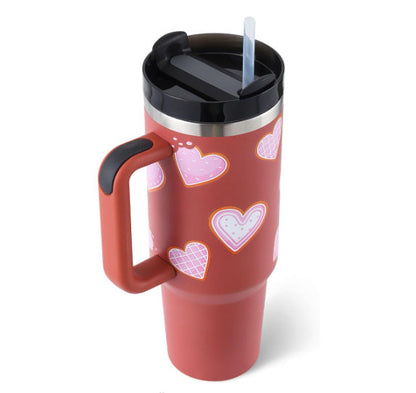 Tasse isolante avec anse et paille | 1200 ML