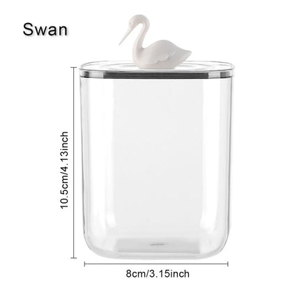 Boîte de rangement pour coton-tige transparent