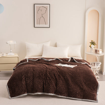 Floroux - Couverture multifonctionnelle en motif rayé 3D