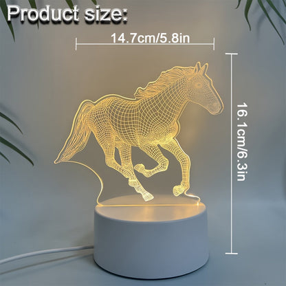 EquineGlow Light - Unique Cheval LED Lampe de Nuit