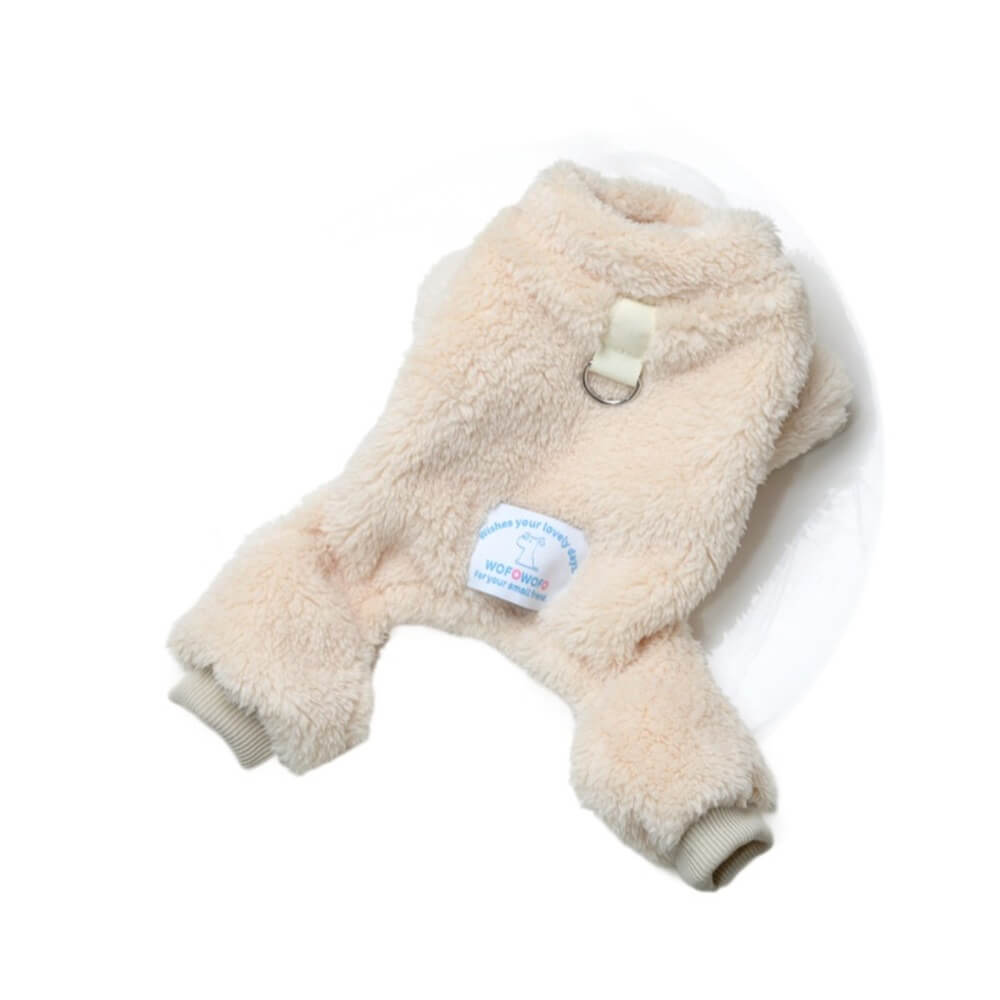 Combinaison douillette pour chien en peluche – Confort ultime pour les promenades hivernales