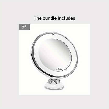 JESLED 10X – Miroir de Maquillage Rotatif avec Éclairage
