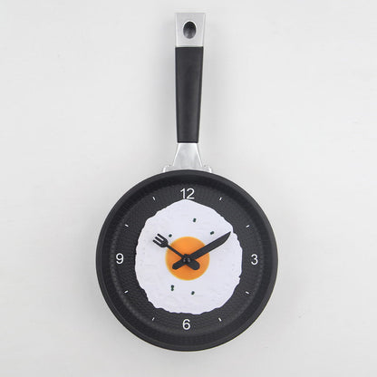 Fried Egg Wall Clock Floroux | Silent Clock | Simple Wall Clock | Creative Design for Kitchen and Home