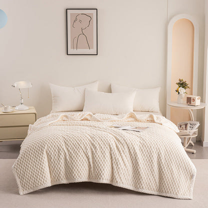 Floroux - Couverture multifonctionnelle en motif rayé 3D