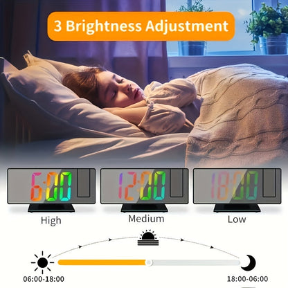 TimeView Horloge – Miroir Moderne Projecteur LED