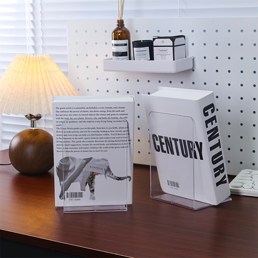 ClearStand - Élégant Support de Livre Transparent Ensemble de 2