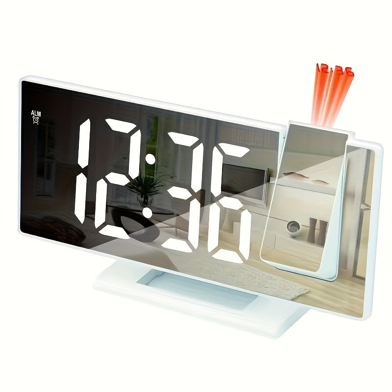 ProjectTime Horloge - Miroir de projection LED grand et élégant