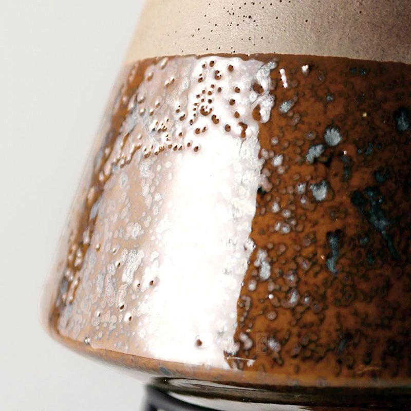 Floroux droplet-shaped plant pot with saucer | Elegant clay pot for modern decor