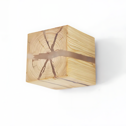 Floroux - Élégante lampe murale artisanale en bois massif