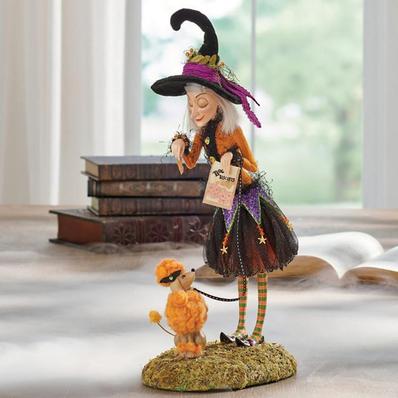 Floroux Halloween Sorcière-Résine-Ornement | Figurine déco | Décoration d'automne effrayante pour la maison