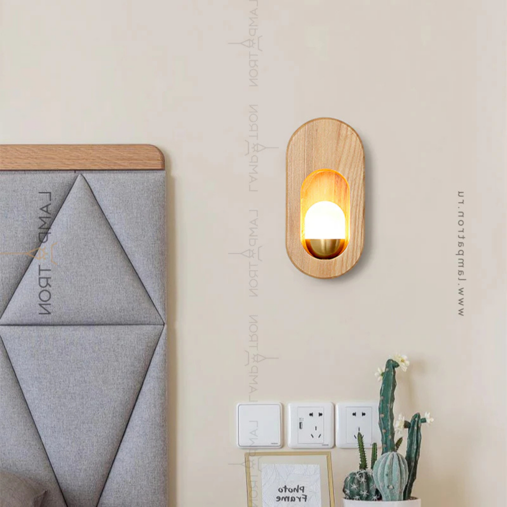 Floroux - Applique LED moderne en bois massif