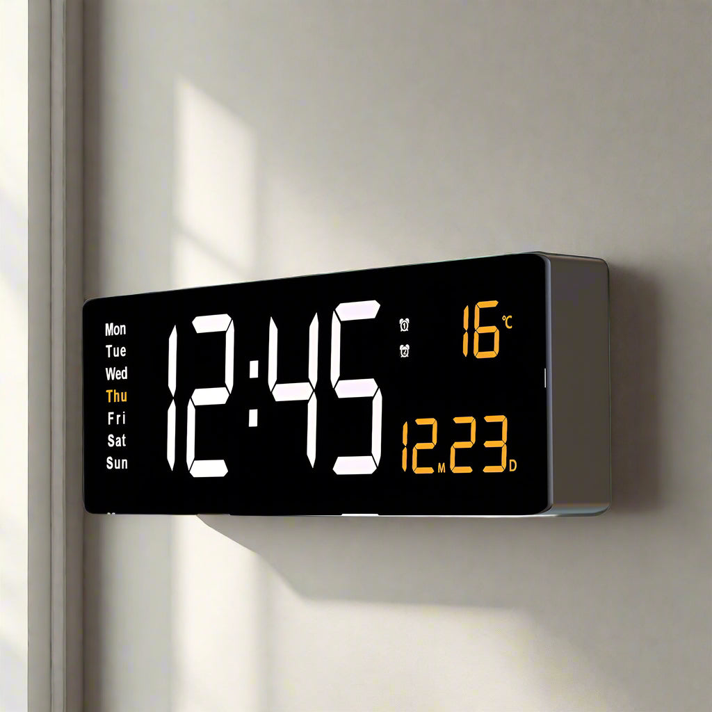 Horloge numérique en acrylique coloré - Apportez de la couleur à votre intérieur !