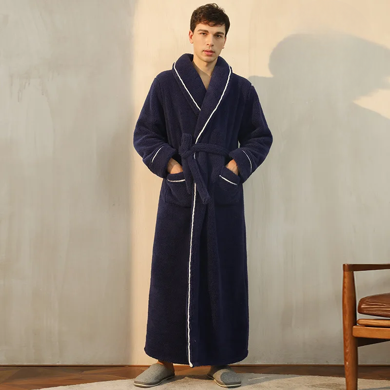 Floroux winter bathrobe | Soft flannel gown | Comfortable coat for women and men