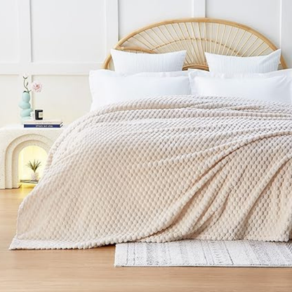 Floroux - Couverture multifonctionnelle en motif rayé 3D