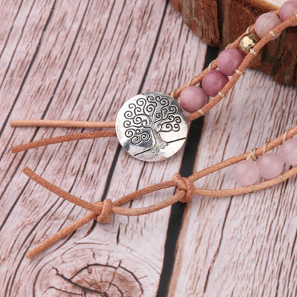 Amoria Bracelet – Élégante Candybracelet en Quartz Rose Doré
