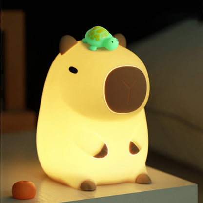 Lampe de chevet en silicone squishy Capybara 2024 - Cadeau parfait pour les enfants et les filles