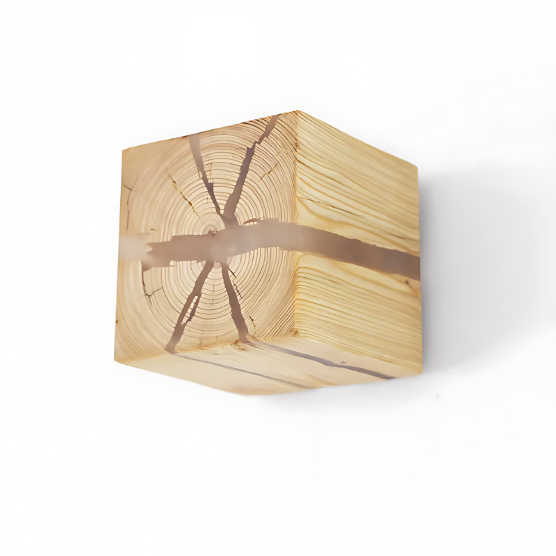 Floroux - Élégante lampe murale artisanale en bois massif