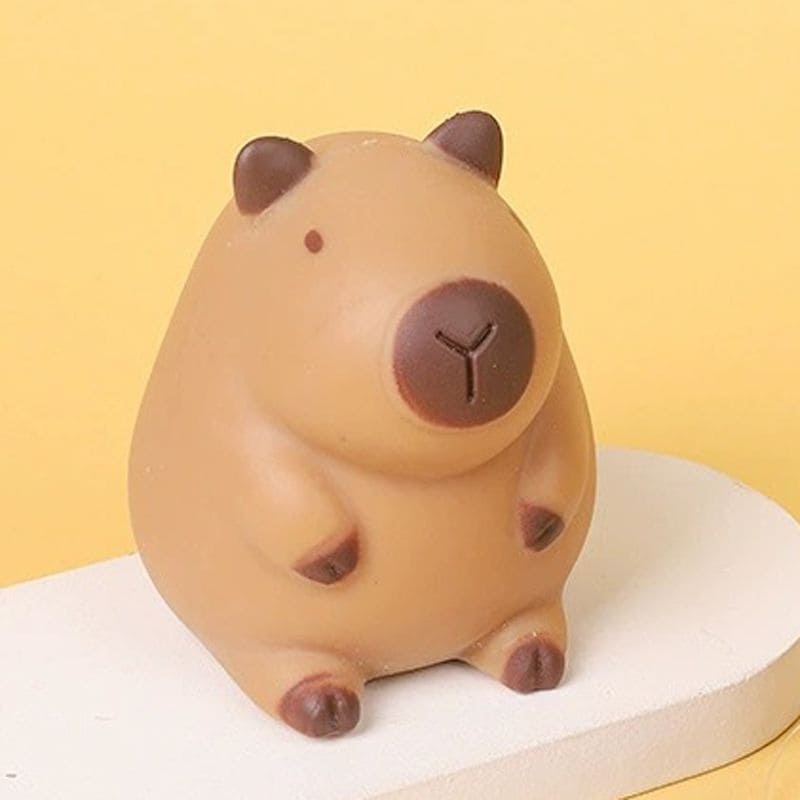 Doll de Capybara Mignon Jouet de Soulagement du Stress à Rebond Lent Jouet en Plastique Souple