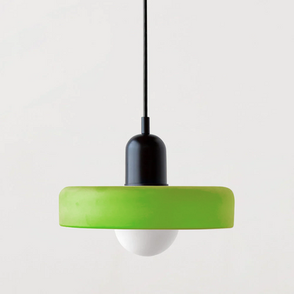 Suspension Floroux in colored glass | Elegant hanging lamp in Bauhaus style | Designer lamp for the living room and dining room