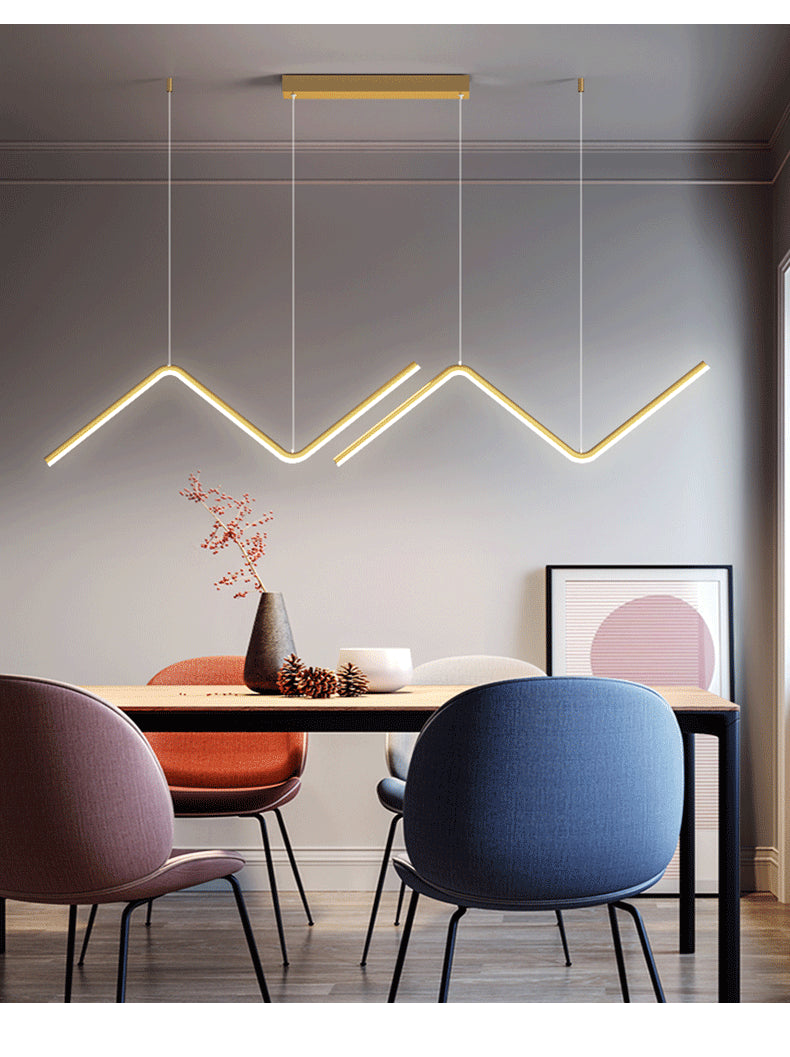 Floroux - Lustre impressionnant à rayures pour votre maison