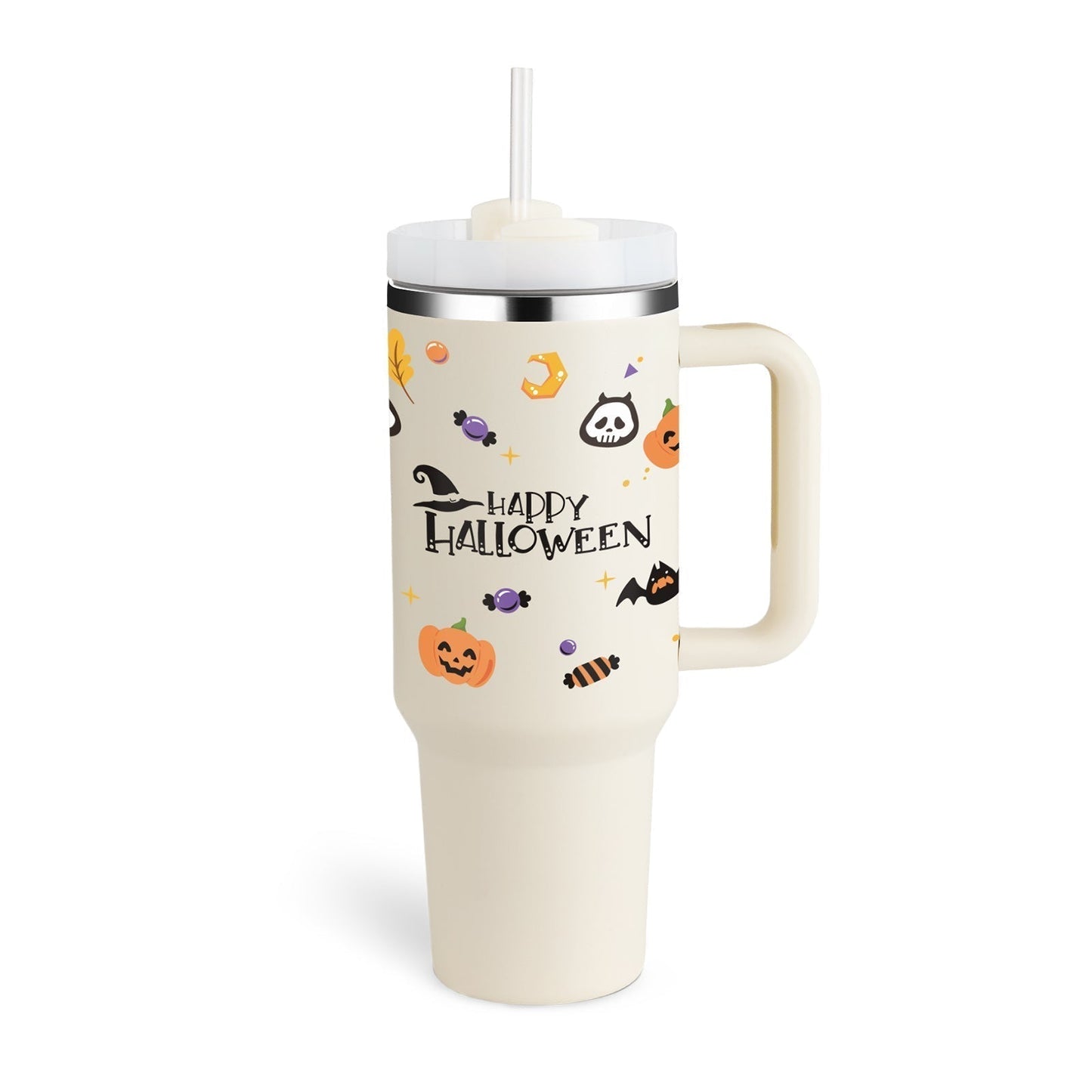 Tasse isolante avec anse et paille | 1200 ML