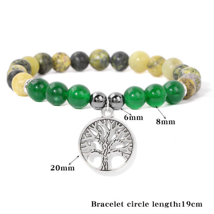 Bracelet élégante Mila avec des cristaux naturels et design Arbre de Vie