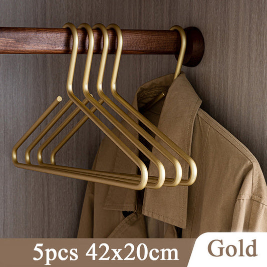 Floroux Metal Hanger Set | Matte Gold or Silver | Seamless Closet Organizer | 5 Pieces