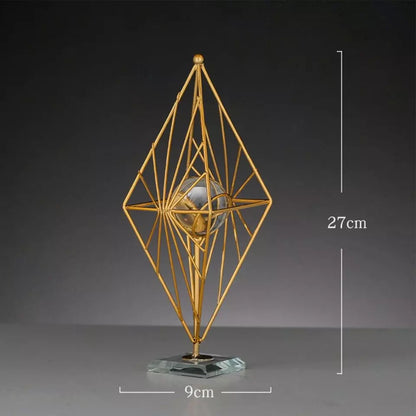 Décor de boule de cristal géométrique nordique