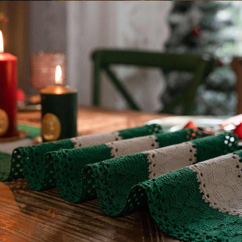Couronne de table à tissage en trois sections