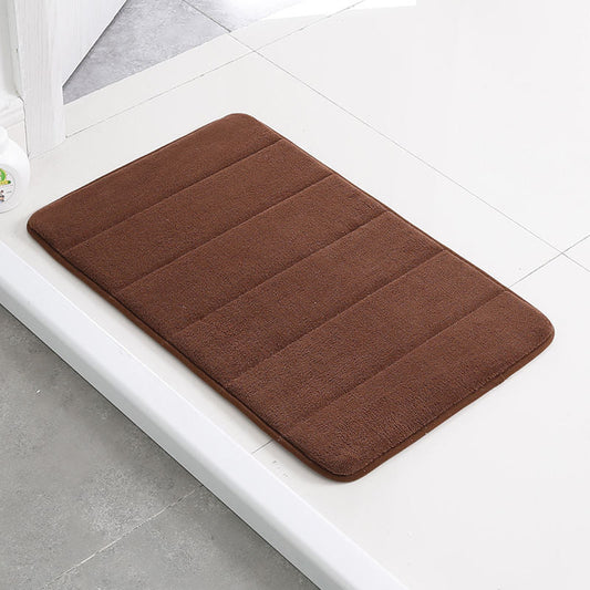 Maison Tapis de bain corail Éponge Tapis de bain Absorbant d'eau Antidérapant