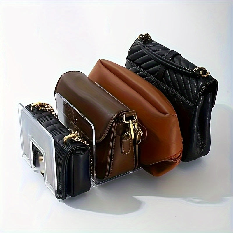 Organisateur de portefeuille Kast – Rack de rangement transparent en plastique ABS à 3 compartiments pour sacs