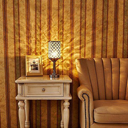 Floroux - Lampe de table - Cristal et Argent - Chic et Moderne