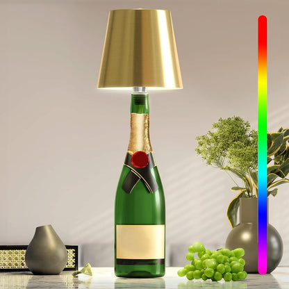 Bouteille lumineuse élégante avec commande tactile et charge USB