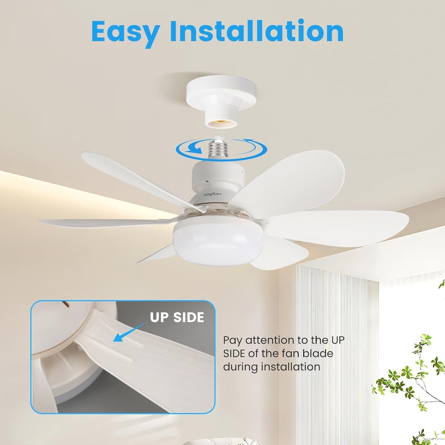 BreezeLight Fan – Ventilateur de plafond LED réglable