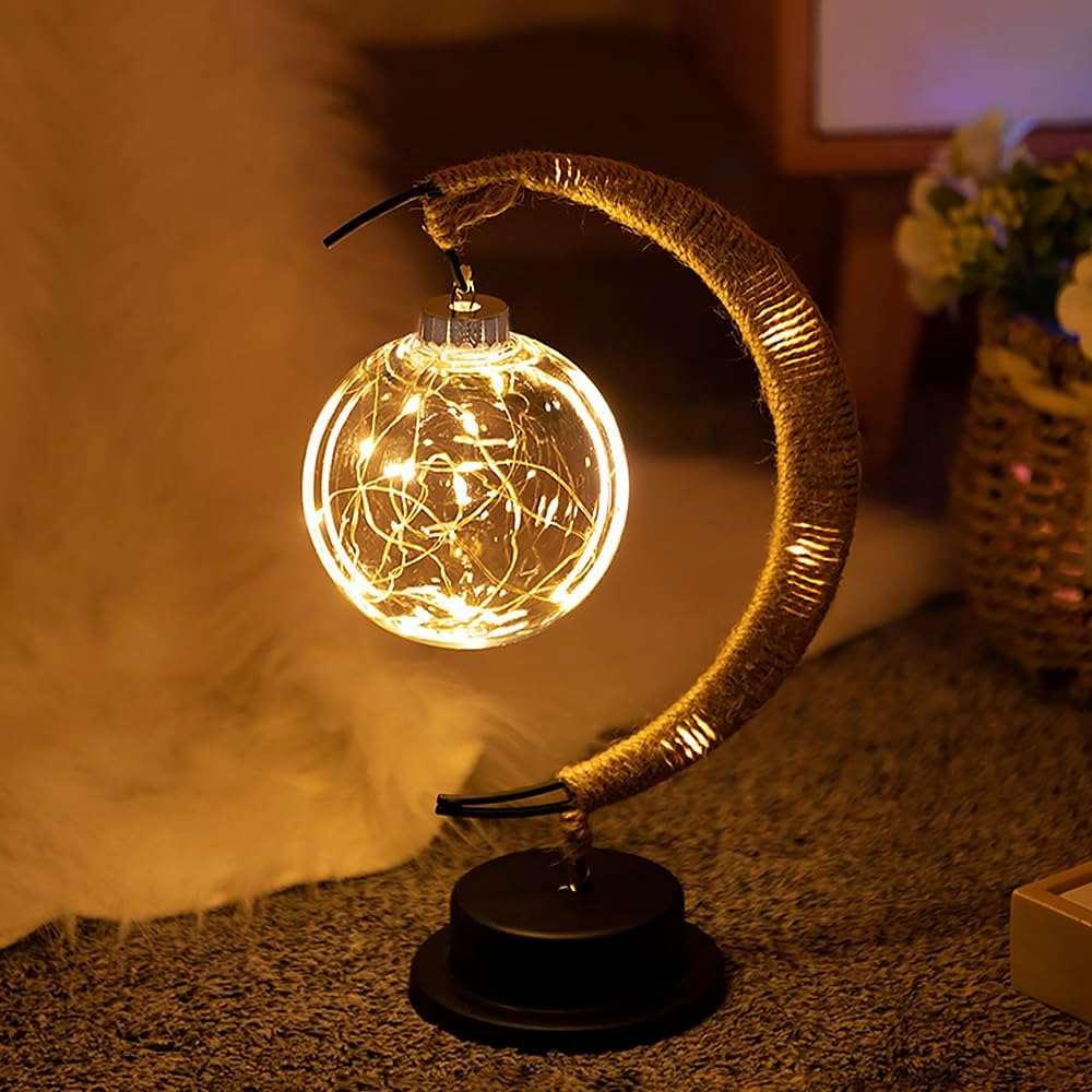 Floroux – Lampe de lune LED fascinante pour une lueur chaleureuse et envoûtante