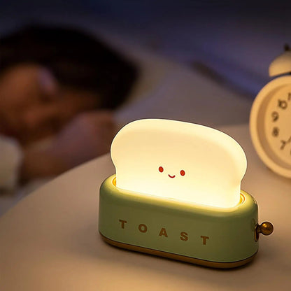 ToastGlow - Lampe de Nuit Rechargeable en Forme de Tranche de Pain