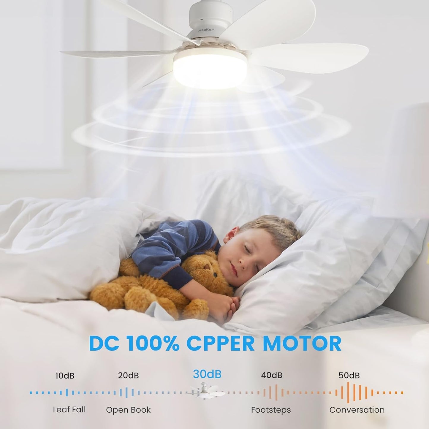 BreezeLight Fan – Ventilateur de plafond LED réglable