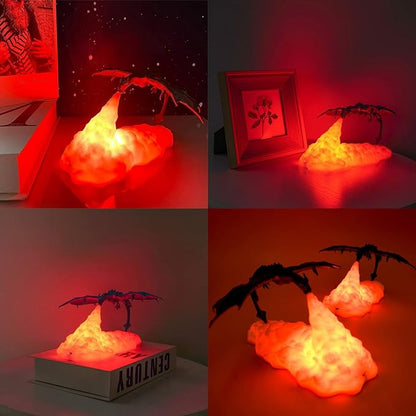 FireDragon Lampe - 3D Rechargeable Dragon Veilleuse