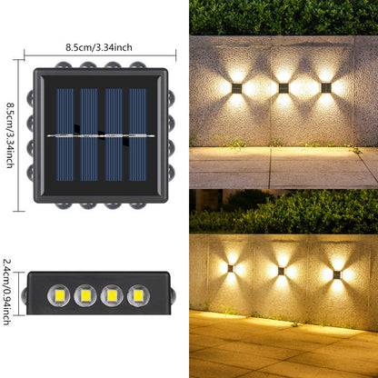 Floroux - Lampe murale solaire LED étanche pour espaces extérieurs