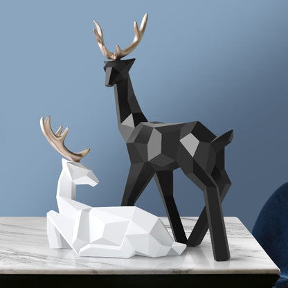 Floroux Abstract Deer Figures in Pair | Modern Design | High-Quality Home Décor