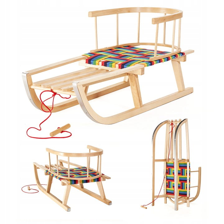SnowGlide Sled - Chaise pour Enfant en Bois et Tissu