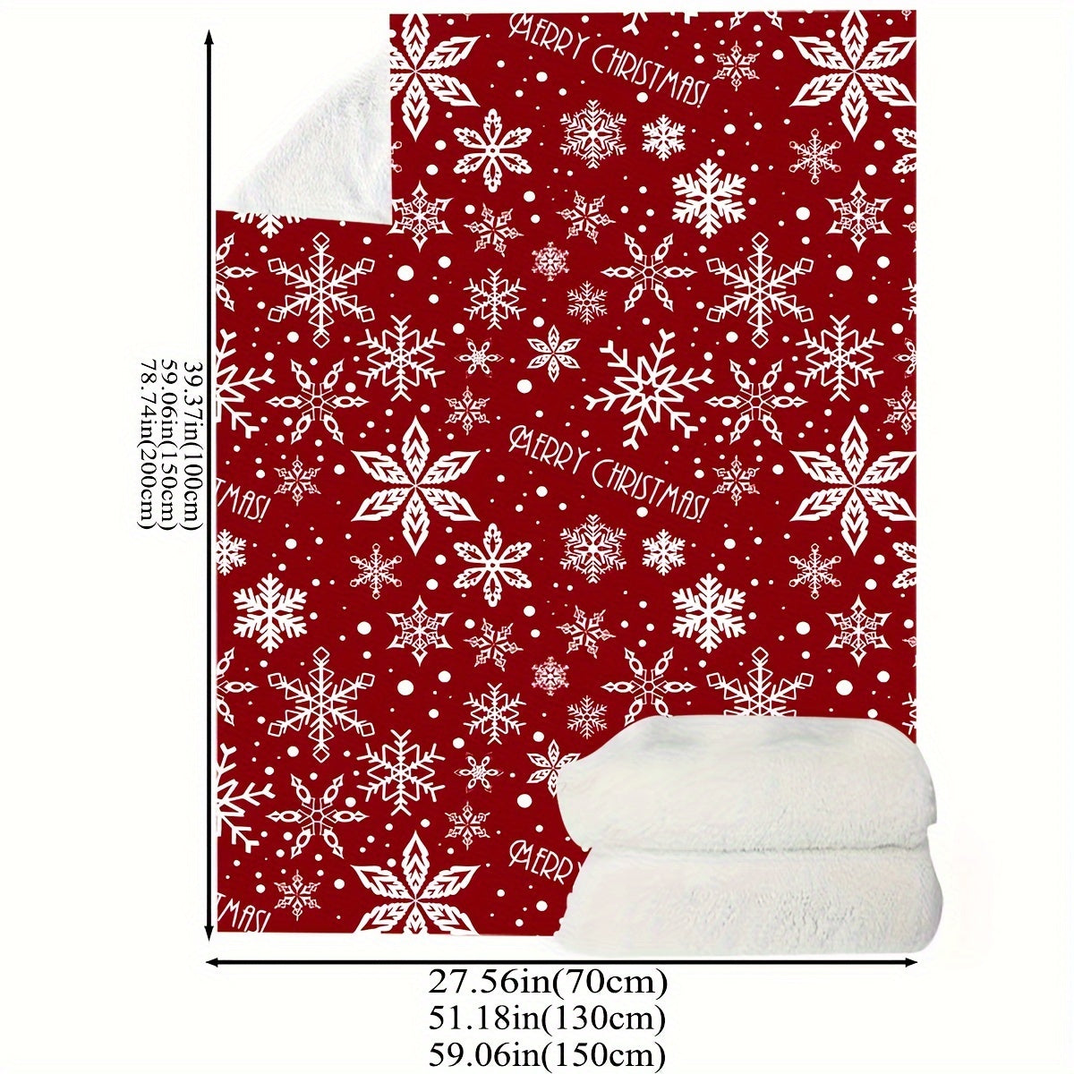 FestiveSnuggle - Luxe Couverture en Fleece de Noël pour les Fêtes