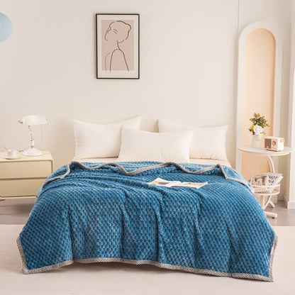 Floroux - Couverture multifonctionnelle en motif rayé 3D