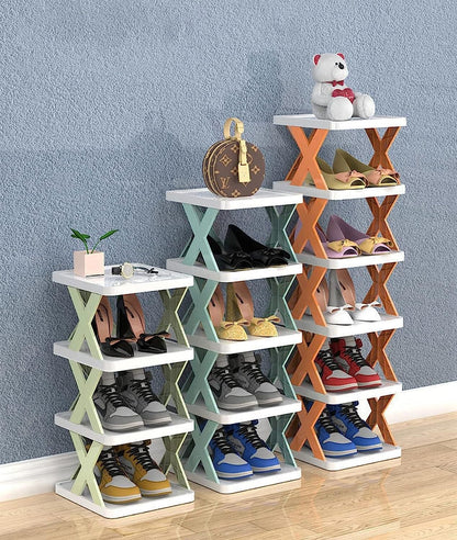 Floroux Organisateur à chaussures 6 niveaux | Étagère gain de place | Rangement à chaussures pour la maison et le couloir